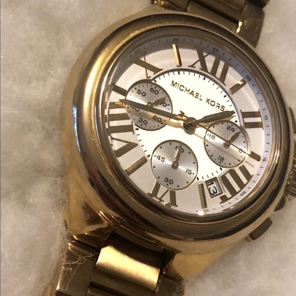 MICHAEL KORS Midsized Chronograph Gold-tone Mens Watch 38 mm